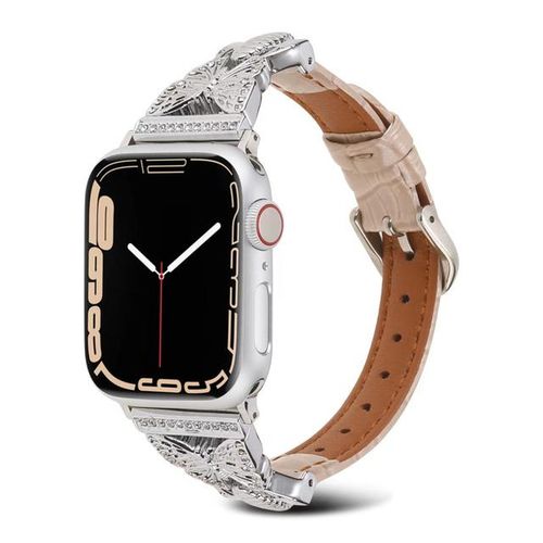 Fran-16c Applicable To Applewatch5/6/7/8/se Butterfly Jewelry Women's Metal Strap 38 40 41 42 44 45mm Strap
