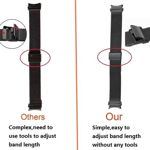 No Gaps Milanese Strap For Galaxy Watch 5 Pro 45mm/4 Classic 42mm 46mm Mesh Metal Bands For Galaxy Watch 5/4 40mm/44mm