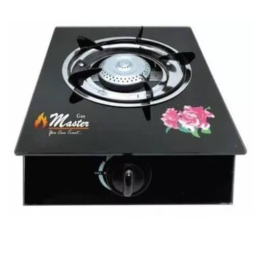 Digiwave Single Burne rAutomatic Ignition Tempered Glass Work Desk Top Gas Stove Cooker Hot Plate-Black