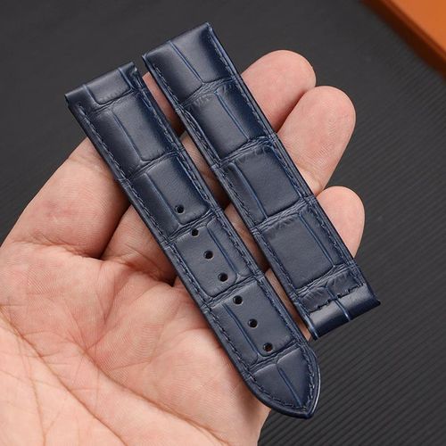 18mm19mm20mm21mm22mm Genuine Leather Watch Strap for OMEGA DE VILLE SEAMASTER SPEEDMASTER Series with Logo Watchband Accessories