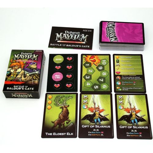 Dungeones Mayhem Dungeonsing Dragons Game120 Cards Toy Entertainment Party Family Friends Battle for Baldurs Gate Board