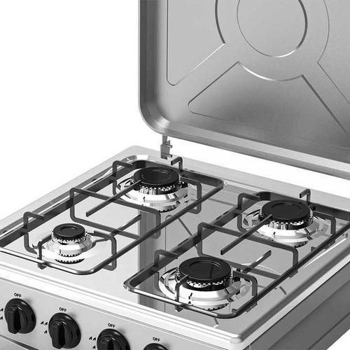 Winningstar 4 Burner Gas Stove Black Burner Kitchen Gas Hob Cast Iron Gas Hob Cooker- Grey.