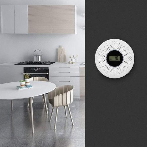 Carbon Monoxide and Smoke Combo Detector Battery Operated CO Alarm with LED Light Flashing Sound Warning NO5116