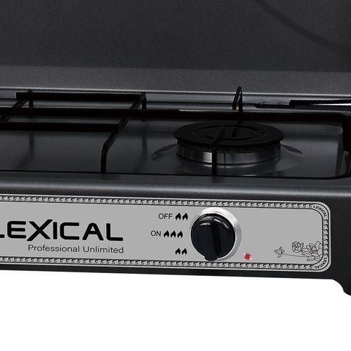 2 Burner Gas Cooker Stove With Lid -Black. .