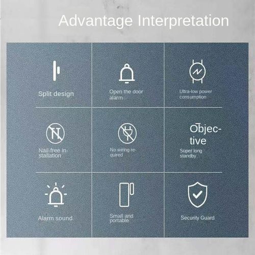 Household Door and Window Alarm Entry Door Anti-Theft Door Magnetic Induction Alarm Window Anti-Thief Door Reminder