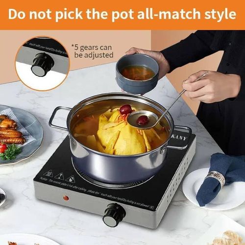 Sokany Single Burner Energy Saving Radiant Electric Countertop Infrared Cooker Induction Stove- Grey