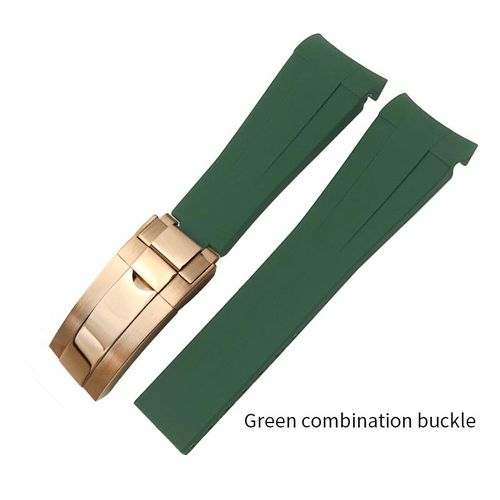 20mm 21mm 22mm Rubber Watchband Fit for Rolex Submariner GMT Master Daytona Silicone Strap Black 18mm 19mm Watch Band Bracelet