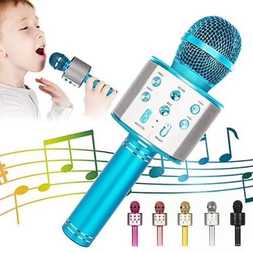 Handheld Wireless Bluetooth Karaoke Machine Microphone For Kids Toys, Microphone For 3-15 Year Old Boys Girl Toys Birthday