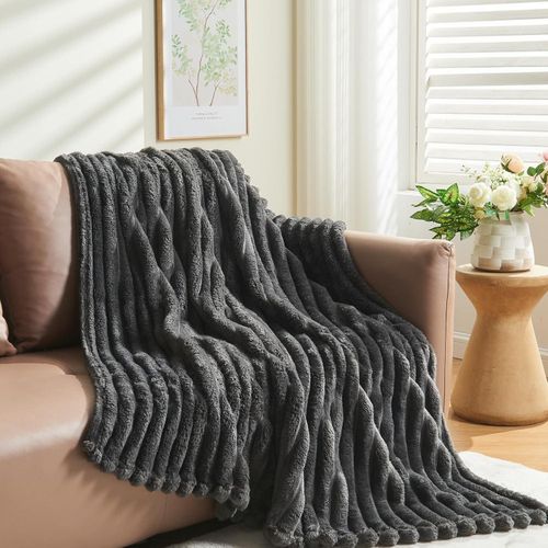 Soft Throw Blanket Grey