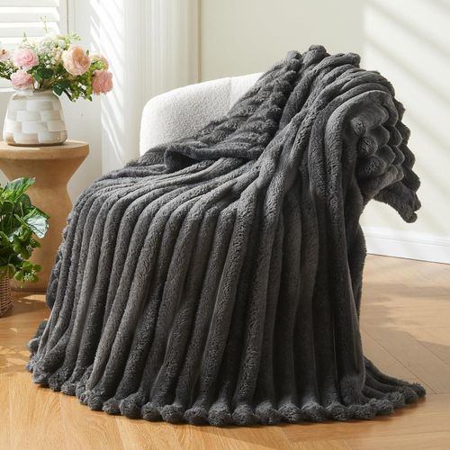 Soft Throw Blanket Grey