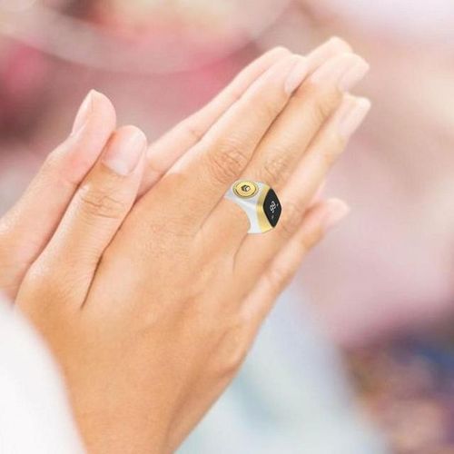 Iqibla Smart Tasbih Rechargeable Tally Counter For Muslims Zikr Digital Tasbeeh 5 Prayer Time Reminder Waterproof Ring