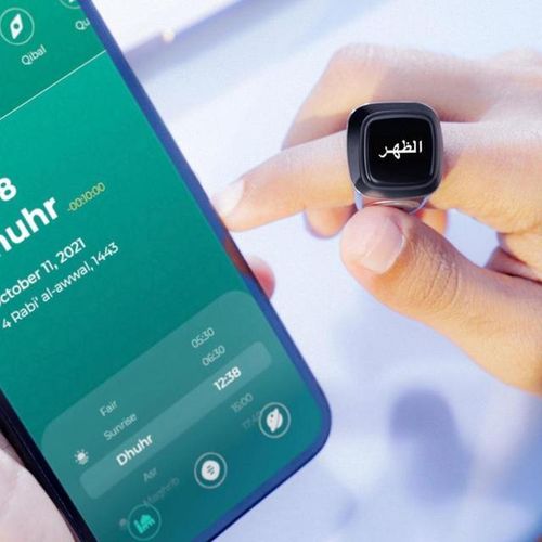 Iqibla Smart Tasbih Rechargeable Tally Counter For Muslims Zikr Digital Tasbeeh 5 Prayer Time Reminder Waterproof Ring