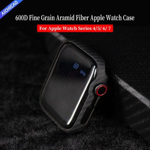 Acc-Carbon Carbon Case Of Iphone Watch Series7 8 9 45mm Ultra-Thin Anti-Fall Hard Cover For Iwatch Series9 41mm Carbon Shell