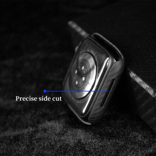 Acc-Carbon Carbon Case Of Iphone Watch Series7 8 9 45mm Ultra-Thin Anti-Fall Hard Cover For Iwatch Series9 41mm Carbon Shell