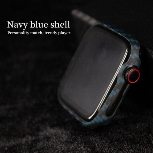 Acc-Carbon Carbon Case Of Iphone Watch Series7 8 9 45mm Ultra-Thin Anti-Fall Hard Cover For Iwatch Series9 41mm Carbon Shell