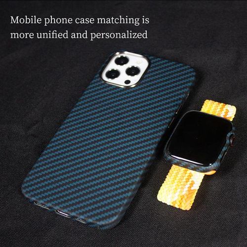 Acc-Carbon Carbon Case Of Iphone Watch Series7 8 9 45mm Ultra-Thin Anti-Fall Hard Cover For Iwatch Series9 41mm Carbon Shell