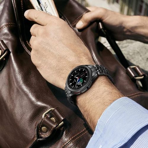 No Gaps Stainless Steel Curved End Metal Strap For Samsung Galaxy Watch 4 Classic 46mm 42mm Wrist Band Bracelet Belt Watch Bands