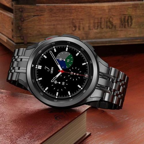 No Gaps Stainless Steel Curved End Metal Strap For Samsung Galaxy Watch 4 Classic 46mm 42mm Wrist Band Bracelet Belt Watch Bands
