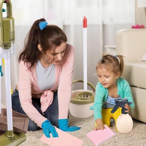 Children's Educational Simulation Play House Toy Boy And Girl Training Cleaning Tool Set Stuff Things for Cleaning for Kids
