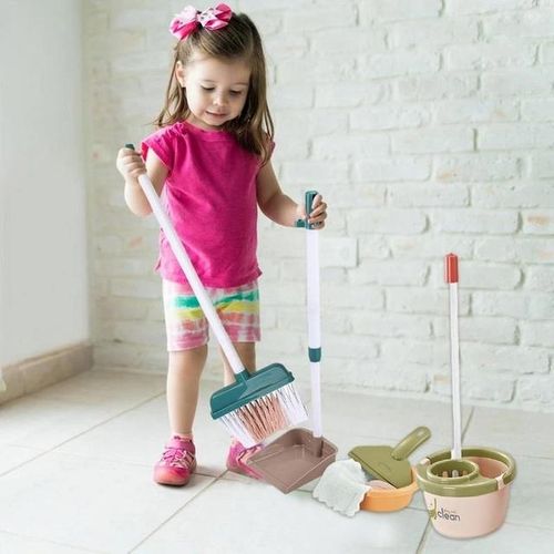 Children's Educational Simulation Play House Toy Boy And Girl Training Cleaning Tool Set Stuff Things for Cleaning for Kids