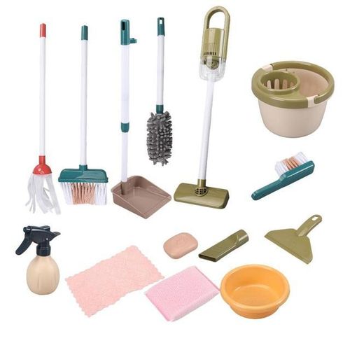 Children's Educational Simulation Play House Toy Boy And Girl Training Cleaning Tool Set Stuff Things for Cleaning for Kids