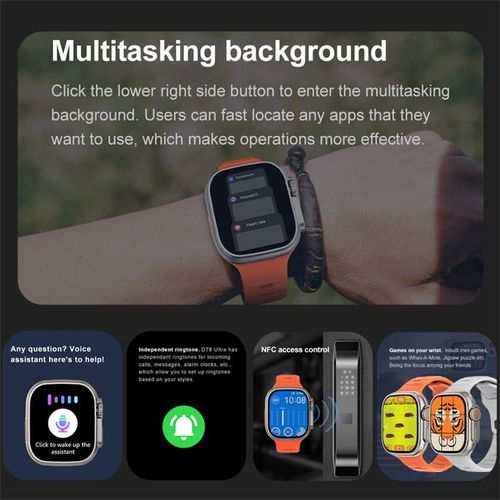 T800 Ultra Series 8 Sports Watch Bluetooth Call Fitness and Health Monitoring