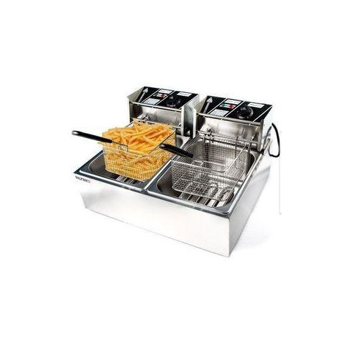 12 LTR Stainless Steel Double Tank DEEP Fryer Machin