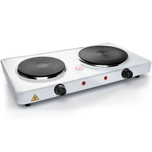 Hot Plate Solid Double Electric Cooker &ndash; White.