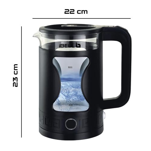 Sayonapps Glass Electric Kettle With Plastic Covering For Boiling Water Fast-Transparent