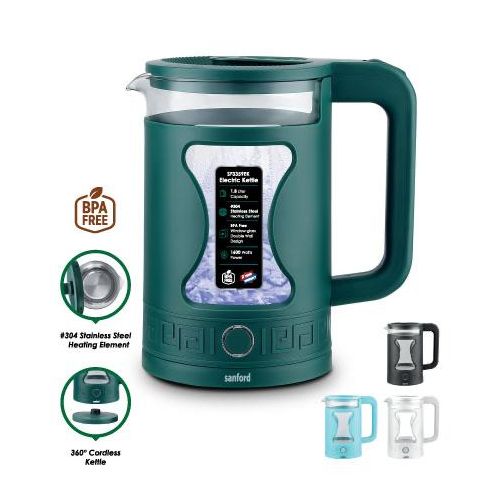 Sayonapps Glass Electric Kettle With Plastic Covering For Boiling Water Fast-Transparent