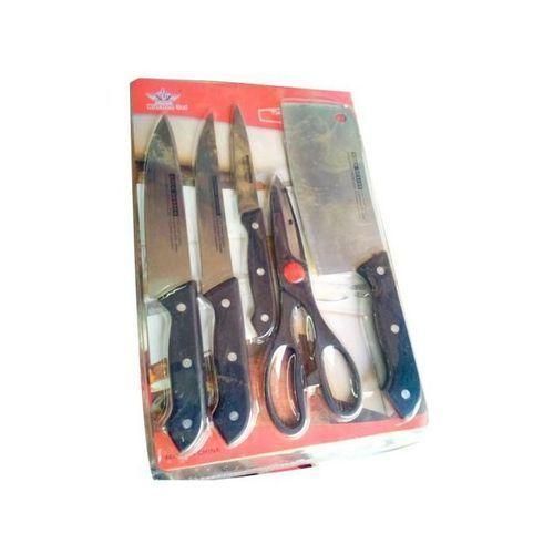 Stainless Steel Chopping Board Kitchen Knife Set, Set Contains: 6 Piece