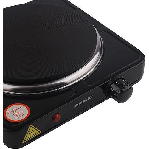 Sonashi Electric Single Solid Hot Plate-Black
