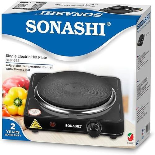 Sonashi Electric Single Solid Hot Plate-Black