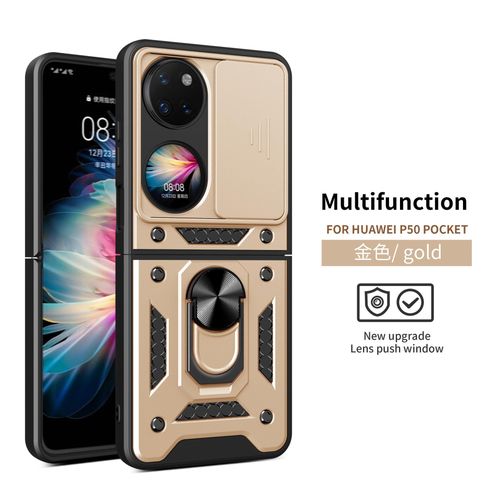 Applicable to Huawei P50pockets Shunjia Sliding Window Phone Case Huawei P50pocket Folding Bracket Protective Cover