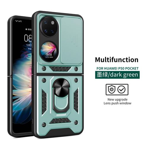 Applicable to Huawei P50pockets Shunjia Sliding Window Phone Case Huawei P50pocket Folding Bracket Protective Cover