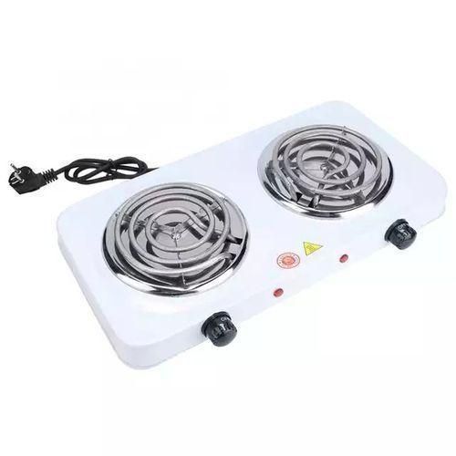 Double Coil Cooker Hotplate - White
