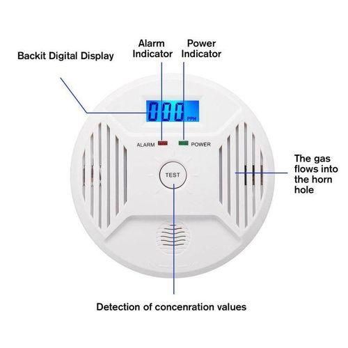 LCD Digital CO Carbon MonoxideSM0KE Detector Alarm Poisoning Gas Warning Sensor