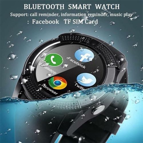 V8 Smart Watch with Camera Sim Card Slot for Android Message Reminder