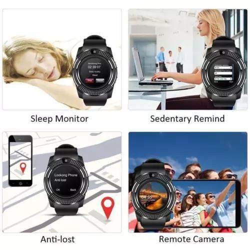 V8 Smart Watch with Camera Sim Card Slot for Android Message Reminder