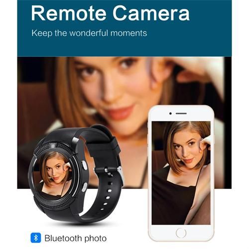 V8 Smart Watch with Camera Sim Card Slot for Android Message Reminder
