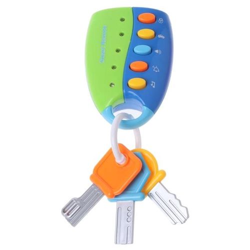 Puzzle music car key toy flash music smart remote control several car sounds pretend to play baby toys