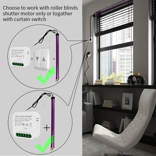 4. Tuya WIFI Curtain APP/Alexa Control - white Ny