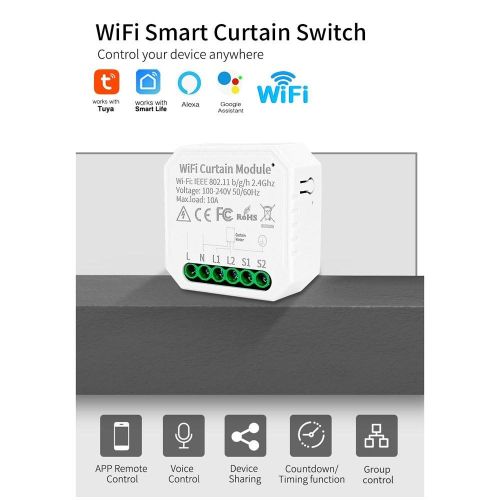 4. Tuya WIFI Curtain APP/Alexa Control - white Ny
