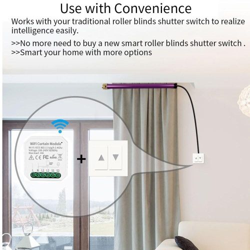 4. Tuya WIFI Curtain APP/Alexa Control - white Ny