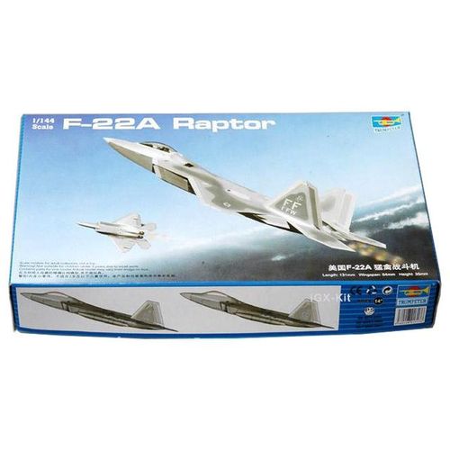 Trumpeter 01317 1/144 Scale F22 F-22A Raptor Fighter Handcraft Aircraft Plane Toy Plastic Assembly Model Building Kit