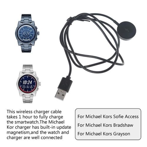 Portable Watch Charger Cable Power Adapter Compatible With Michael-Kors Access Charging Stand Dock Smartwatch Accessory