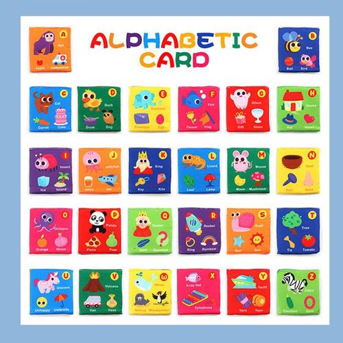 Kids Learning Flash Cards Cognitive Sensory Alphabet