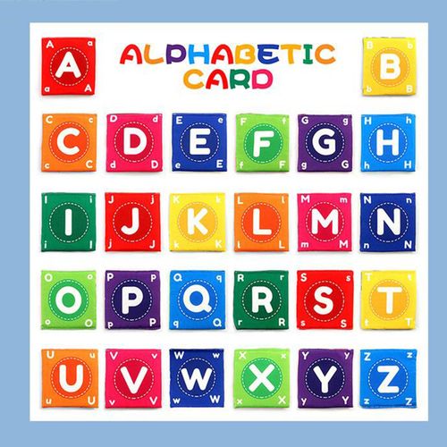 Kids Learning Flash Cards Cognitive Sensory Alphabet
