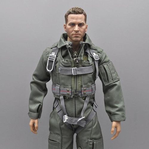 1/6 Scale Male BBI Modern American Pilot Clothes One-piece Suit Chest Hanging Model For 12