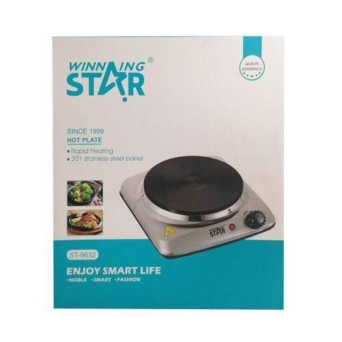 Winningstar ST-9632 Single 201 Stainless Steel Hot Plate - Silver,Black